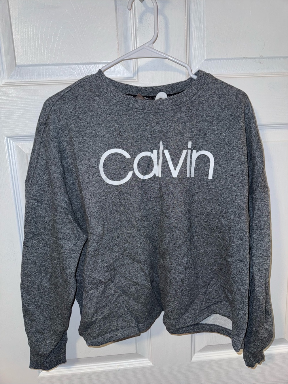 Gray Crewneck Crop Sweatshirt - Woman’s